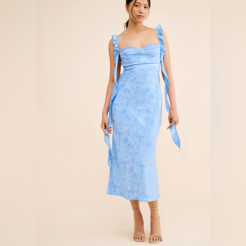 Rare London backless cup maxi dress